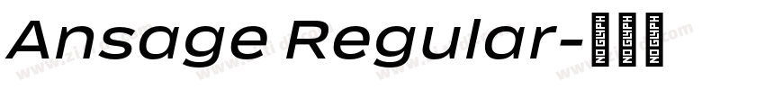 Ansage Regular字体转换